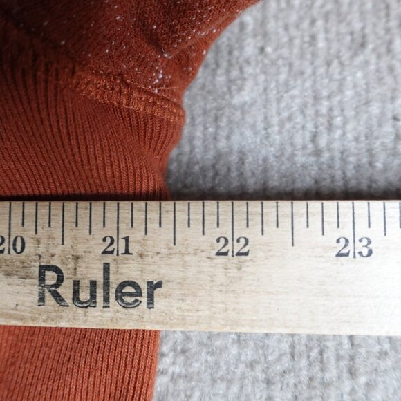 Taylor Stitch Sweatshirt 40 Orange Speckled Organic Cotton Gusseted - Picture 7 of 12